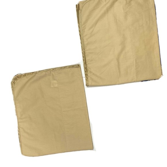 2 Luxury Tan Valances Curtains Solid Khaki Light - Picture 2 of 6